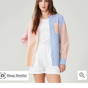 Linen-Blend Button-Down